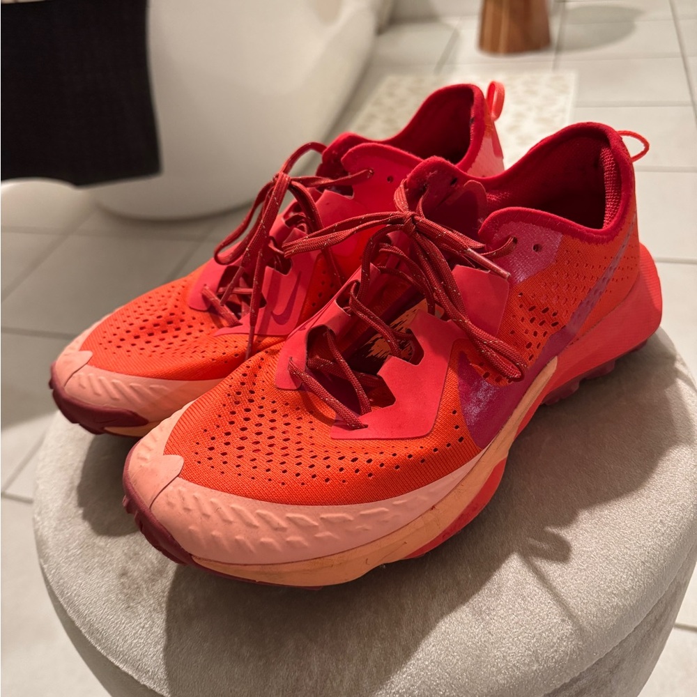 Nike Women's Vibrant Red and Orange Athletic Shoes